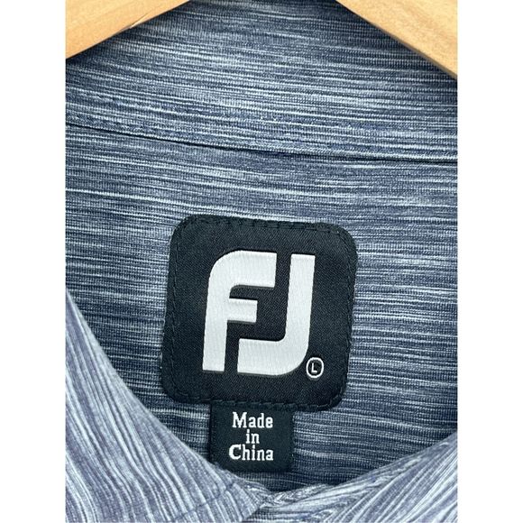 Footjoy Polo Shirt Golf‎ Men Size Large Blue Gray Short Sleeve Furnace Brook - Picture 3 of 10